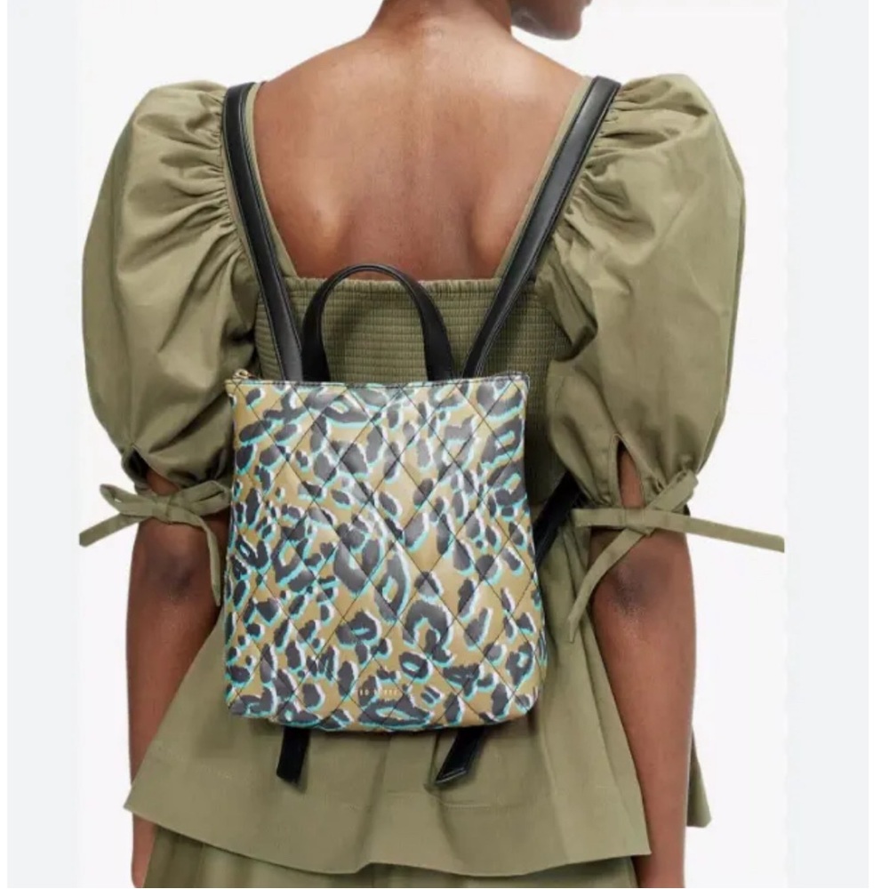 Ted Baker London - Quilted Leopard Animal print backpack